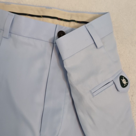 Brooks Brothers St Andrews Links Golf Chino Pants Mens 36x32 Pleated Blue Cuff - Picture 1 of 9